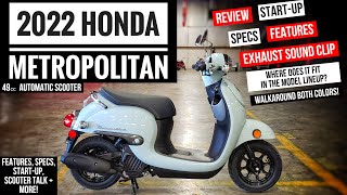 2022 Honda Metropolitan 49cc Scooter Review of Specs amp Features  Walkaround  Startup  NCW 50 [upl. by Malley]