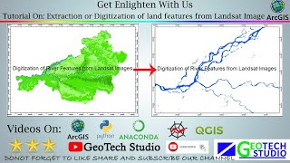 Extraction or Digitization of Land features using Landsat 8 Data  ArcMap 1022  GeoTech Studio [upl. by Hsima]