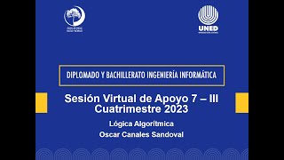 Sesión Virtual de apoyo 7  III Cuatrimestre 2023  Lógica Algorítmica [upl. by Verras]