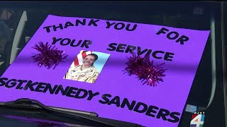 Waycross community remembers fallen solider Kennedy Sanders as she it brough home to Waycross [upl. by Coffeng]