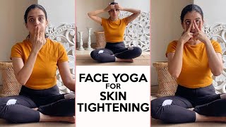 Face Yoga for Skin Tightening  5 Exercises For Anti Ageing  Yoga With Mansi  Fit Tak [upl. by Yenal394]