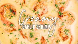 CREAMY GARLIC SHRIMP  EASY DINNER RECIPE [upl. by Attekram94]