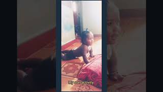 Baby workout fun 😊 video 😜 babyexercise pushups morningmotivation activity babyboy [upl. by Asim89]