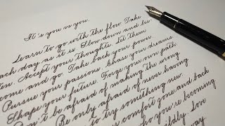 Write with me  Spencerian Penmanship Writing  Pilot Custom 823  The Normal  Handwriting Practice [upl. by Tatianna]