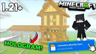 LitematicaHologram Mod For Mcpe 121 Work On Server [upl. by Ettenel39]