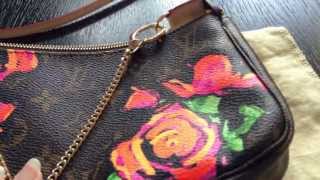 Stephen Sprouse roses pochette with gold chain o [upl. by Cusick743]