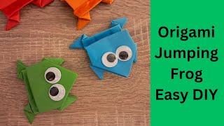 Origami Jumping Frog Easy DIY [upl. by Dagmar]