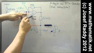 PRegler an PT1 Strecke OPV an RCGlied ► Teil 1 Schaltung und statisches Verhalten [upl. by Skyler]