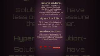 isotonic solution hypertonic solution hypotonic solution  solution  chemistry [upl. by Llehsem]