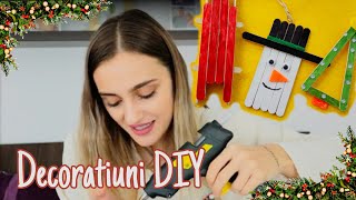 DECORATIUNI DE CRACIUN HANDMADE  facem ornamente simple pentru brad DIY  Vlogmas saptamanal [upl. by Abibah]