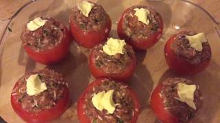 Recette tomate farcie  و صفة الطماطم محشوة باللحم المفروم و الأرز 👍 [upl. by Nnaeel624]