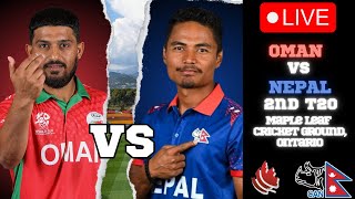 🔴NEP vs OMM Live  2nd T20I  Nepal vs Oman Live Cricket Match Today Score [upl. by Clarette]