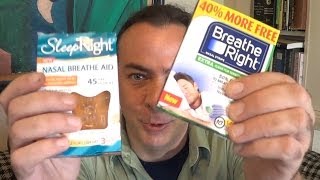 Nasal Strip Review Breathe Right vs Sleep Right EpicReviewGuys [upl. by Lenette]