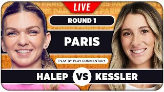 HALEP vs KESSLER • WTA Paris 2024 • LIVE Tennis PlaybyPlay Stream [upl. by Trace567]