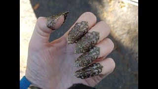 how to make metal filigree cat claw ring [upl. by Eta]