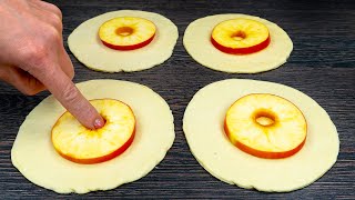 Dessert in 5 minutes Just puff pastry and apples [upl. by Rustice]