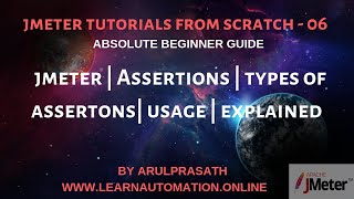 JMeter Tutorials  06  What are Assertions  Types of assertions in Jmeter explained [upl. by Oijres]