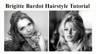 Прическа в стиле Бриджит Бардо ❥ Brigitte Bardot Hairstyle Tutorial [upl. by Enelrak412]