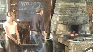 Blacksmithing with Bob RupertRice Sisters make a Votive Candle Holder [upl. by Noxin]