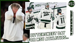 Disappointing season ends for MSU hoops  Spartan Hockey beats Michigan [upl. by Leschen]