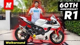 INSANELY BEAUTIFUL Yamaha R1 60th Anniversary Walkaround  Motomillion [upl. by Melentha]