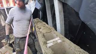 Watch This Bricklayer Lay Heavy Hollow Blocks Like Its Nothing [upl. by Lynus]