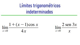 Límites trigonométricos indeterminados [upl. by Reeba]