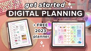 How to Plan on your iPad or Samsung Tablet  FREE Digital Planner 2023 [upl. by Lothair20]