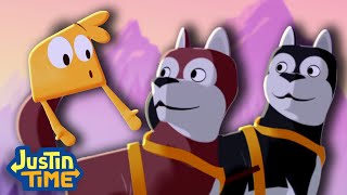 Atuks Inukshuk 🐕🐕🛷 FULL EPISODE  Justin Time Season 2 [upl. by Ahsillek]