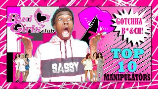 BAD GIRLS CLUB TOP 10 MANIPULATORS [upl. by Hsetim630]