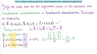 ✔️ ✔️26 VECTORES LINEALMENTE DEPENDIENTES E INDEPENDIENTES ✔ ESPECIAL para TÏ [upl. by Cerell]