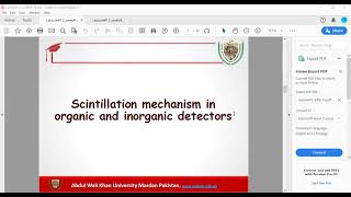 Scintillation Mechanism in Organic  Radiation Physics Lecture 02  Part 02  2022 radiationphysics [upl. by Yelsnit921]