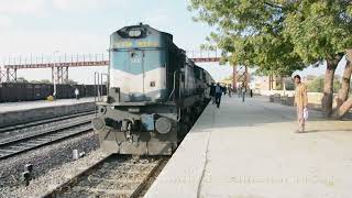 Marwar Bhinmal Railway Station train Arriving amp Departing VideoRajasthanIndiaMarwad Indian Rail [upl. by Aicenek94]