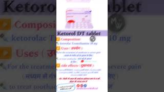 Ketorol DT tablet  Ketorolac Tromethamine 10mg tablet painrelief teethpain medicine pain [upl. by Brozak971]