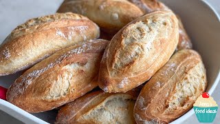 Brötchen wie vom Bäcker  Baguette Brötchen selber backen  Sonntagsbrötchen [upl. by Anitsenre]