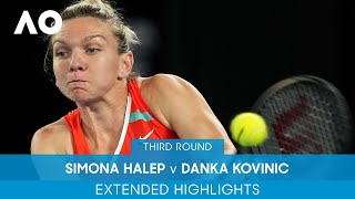 Simona Halep v Danka Kovinic Extended Highlights 3R  Australian Open 2022 [upl. by Auhel707]