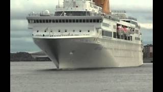 Costa Voyager leaves the Tyne for Dunkirk 27th June 2013 [upl. by Riesman403]