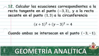 Guía IPN 2023 Geometría Analítica Ejercicio 12 [upl. by Sipple]