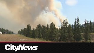 Dramatic scenes at Jasper National Park evacuation [upl. by Einhpets]