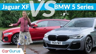 Jaguar XF vs BMW 5 Series Sportbrake takes on Touring [upl. by Annette831]