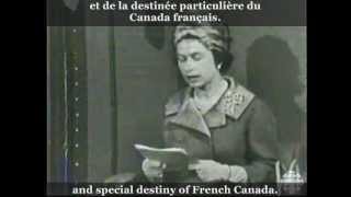 The Queens Speech  Discours de la Reine 10 OCT 1964 Français English subtitles [upl. by Barabbas731]