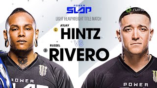 HINTZ vs RIVERO  Power Slap 2  Light Heavyweight Title Match [upl. by Eneirda522]