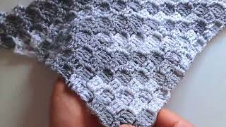 châle crochet magnifique facile pour débutants châle triangle au crochet [upl. by Anaeel]