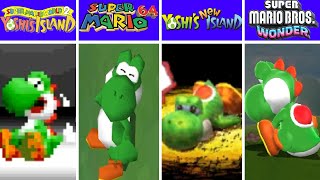 Evolution of Yoshi Dying and Game Over Screens in Super Mario Games 19902024 [upl. by Enalahs]