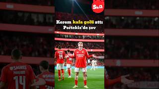 Kerem Aktürkoğlu buseferde kafa golü attı keremaktürkoğlu benfica gilvicente [upl. by Eillak]