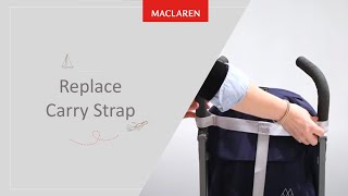 How to Replace the Carry Strap on your Maclaren stroller [upl. by Mccowyn549]