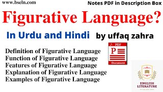 What is Figurative Language Types of Figurative Language with Definitions and Examples PDF [upl. by Remlap]