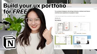 How to Build a UX Design Portfolio Website with Notion for FREE StepbyStep Tutorial [upl. by Anabella]