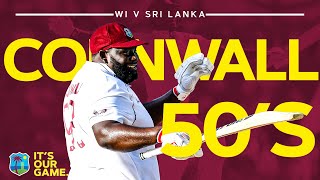 Cornwall SMASHES Maiden 50 Then Follows it Up with Another  West Indies v Sri Lanka [upl. by Trutko]