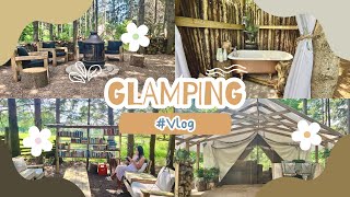 GLAMPING VLOG first time glamping [upl. by Boycey]